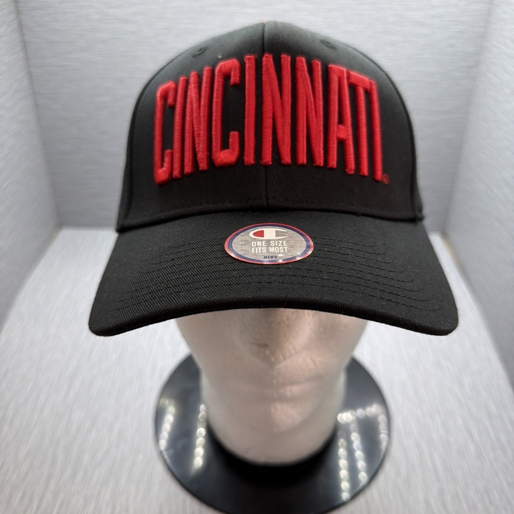 Cincinnati Bearcats Hat Champion Snapback Cap Black Red NCAA Adjustable New